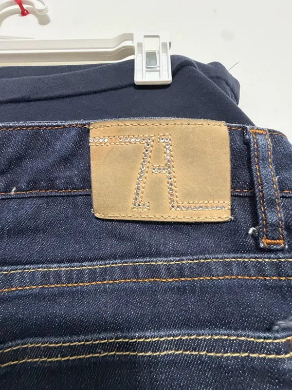 Zara Skirt Maternity Size Large Dark Wash Denim Stretch Panel(A543) - Image 7