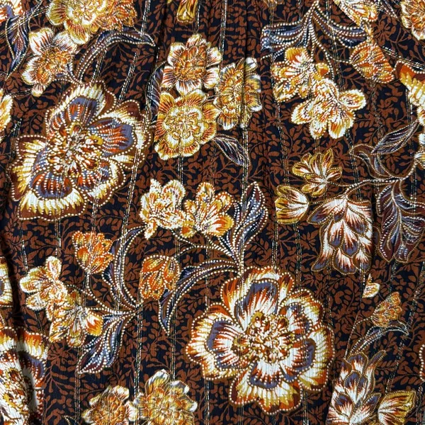 Shyanne Floral Blouse - Brown and Gold - Image 8