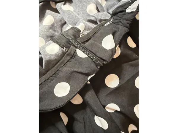 New Pleated Vintage Skirt Polka dot A-line Midi Elastic Zipper 33” 2X - Image 3