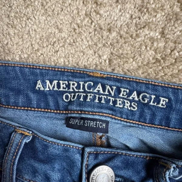 American Eagle Outfitters Dark Blue Skinny Jeans - Image 3