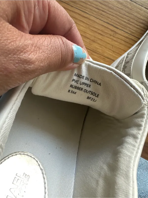 MICHAEL Michael Kors Juno Stripe Lace Up Sneakers Vanilla MK Monogram 8.5 - Image 9