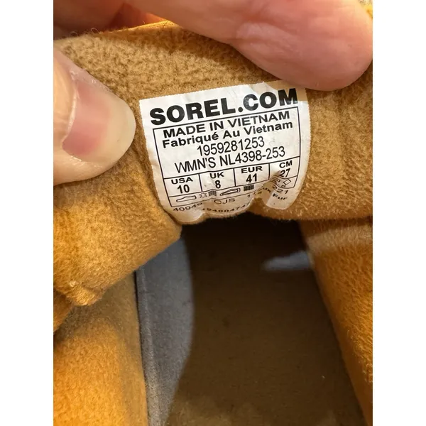 SOREL Kinetic RNEGD Caribou Waterproof Sneakers in Tawny Buff Size 10 - Image 10