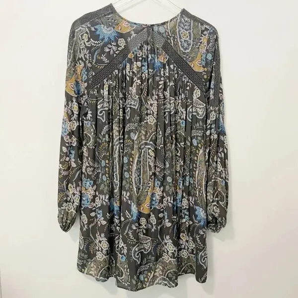 FREE PEOPLE Rain or Shine Paisley‎ Tunic size Small - Image 3