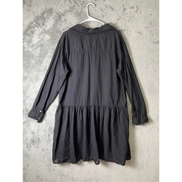 Grayson The Changemaker Black Cotton Shirt Dress (5) XL Minimalist‎ Lagenlook - Image 3