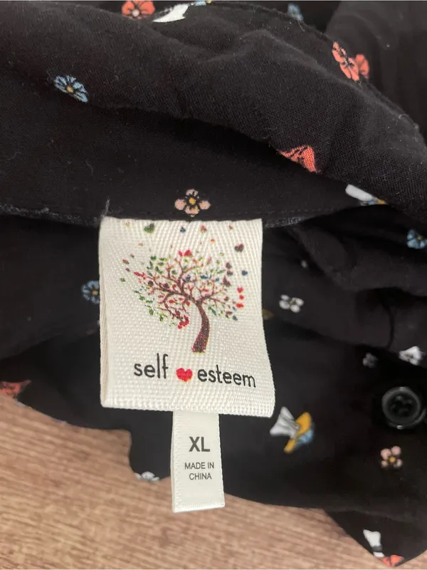 Self Esteem Mushroom Print Button Down Shirt Size XL - Image 4