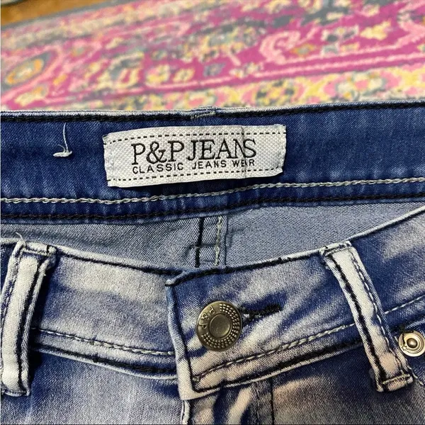P & P Skinny Jeans with Faded Detailing - Image 2