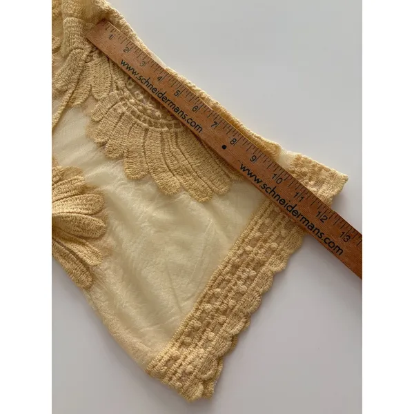 Rebellion Again Lace Duster Small Creamy Yellow Sheer Kimono Romantic Coquette * - Image 14