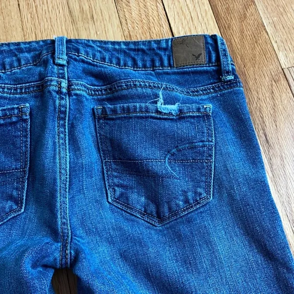 American Eagle Outfitters Skinny Distressed Low Rise Stretch Jeans size 6‎ - Image 11