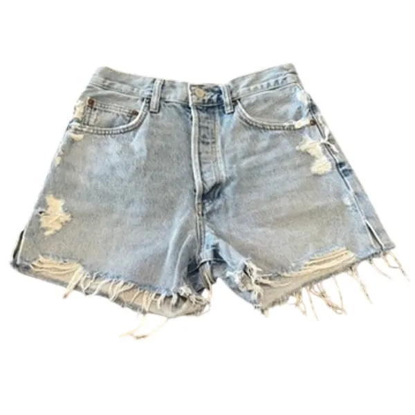 AGOLDE Dee Jean Short in Muse Blue, Size 26 - Image 3