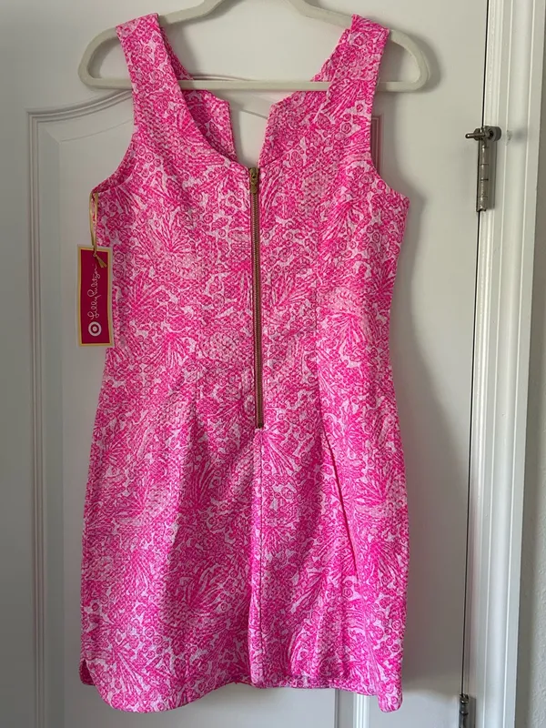 Lilly Pulitzer for Target “See Ya Later” Shift Dress Sleeveless Hot Pink Pattern - Image 6