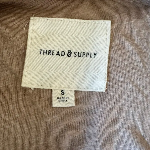 S Thread & Supply Women's Camel Shirt Jacket Shacket Tan Outerwear Thick - Image 4