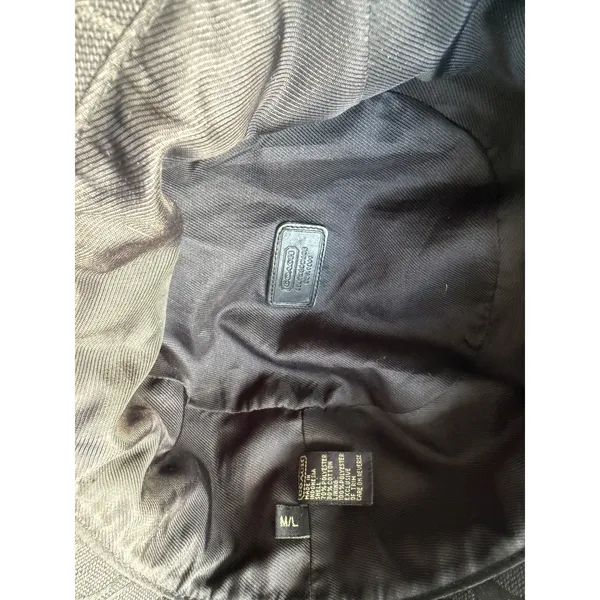 Coach Black‎ Signature C Monogram Bucket Hat Size M/L Designer Streetwear - Image 5
