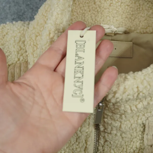 BLANKNYC‎ Women's Large Sherpa Corduroy Mixed Media Jacket Tan Cream Cozy City - Image 8