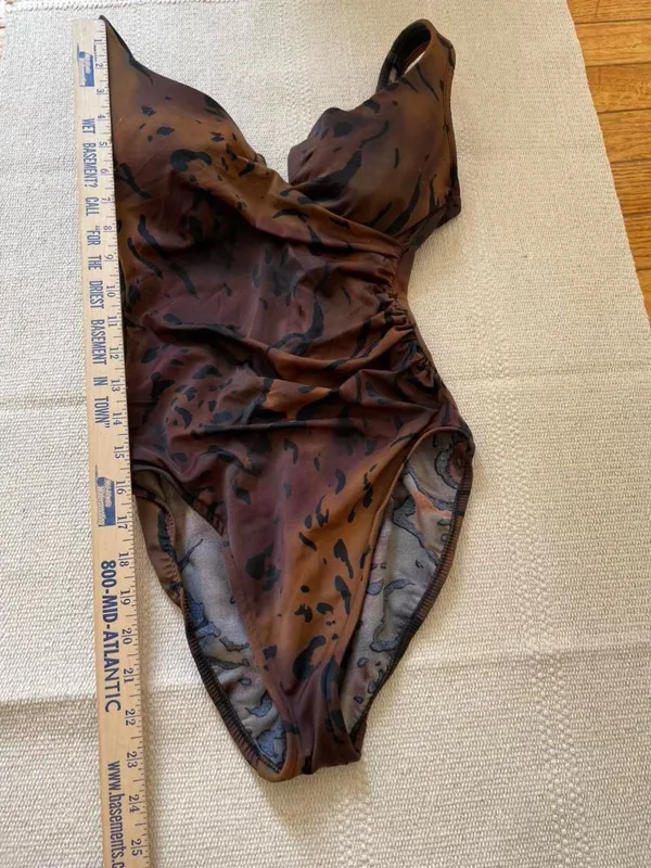Miraclesuit One Piece Swimsuit Size 8 Ruched Underwire Vintage 90s High Cut - Image 7
