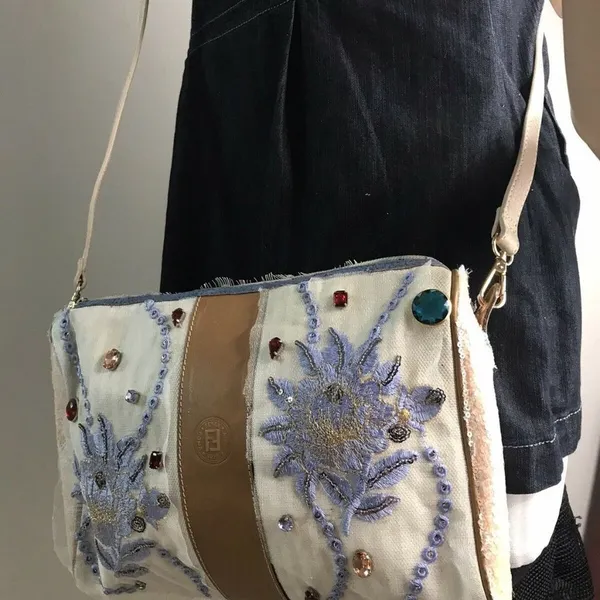 FENDI Vintage Customized Crossbody W/ Rhinestones - Image 5