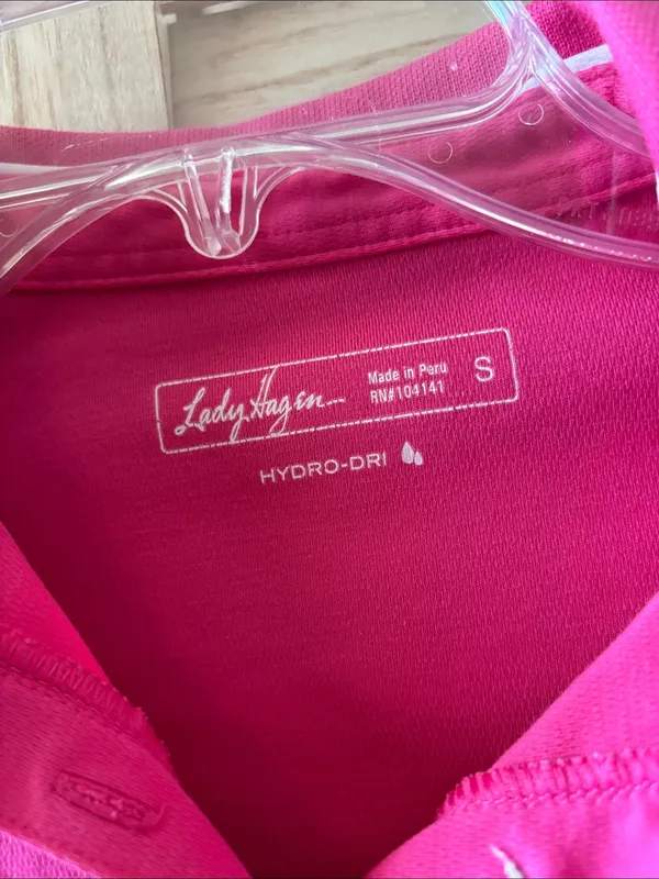Lady Hagen Bright Pink Polo Button-Down Shirt - Image 2