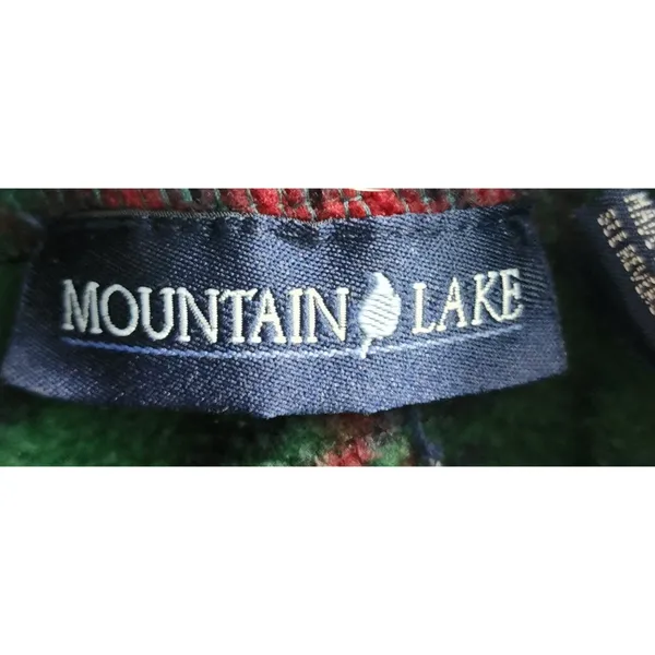 Mountain Lake Fleece Pullover Plaid Quarter Zip Cozy Comfy Top‎ M - Image 3