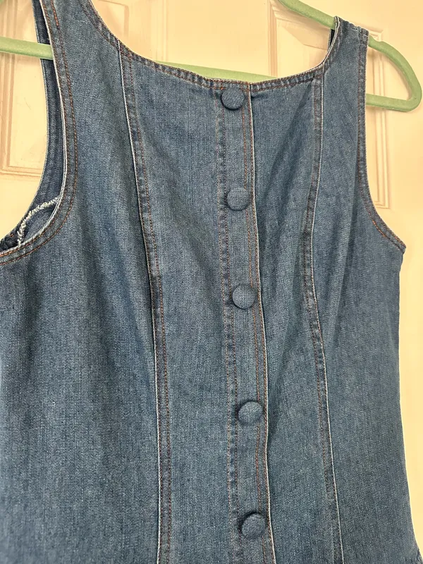 Boutique NWT Denim Drop Waist Dress - Image 4