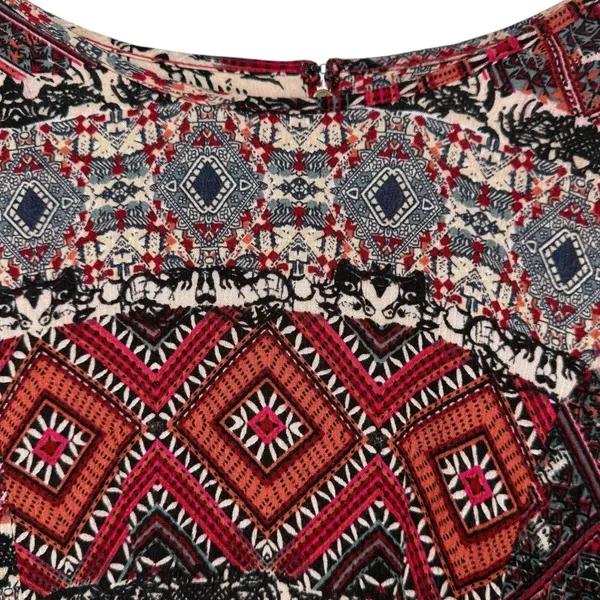 Anthropologie‎ Holding Horses Boho Print Bell Sleeve Mini Dress Size XS Western - Image 5