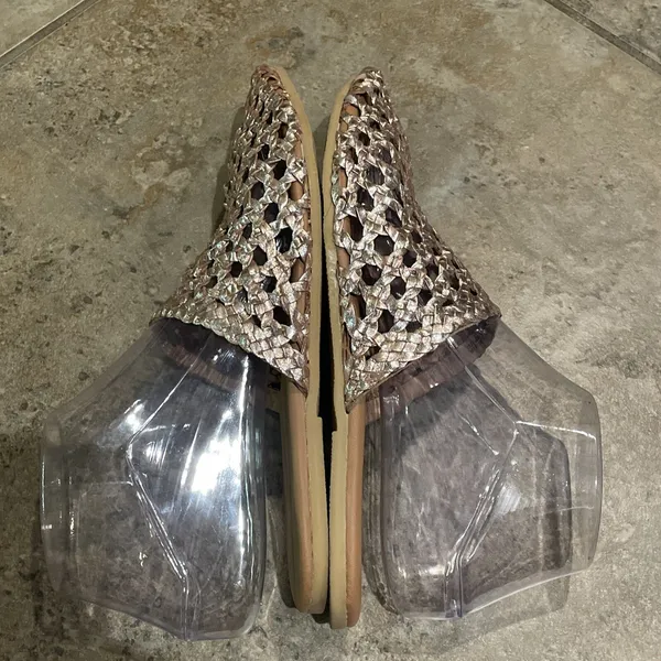 Coconuts By Matisse Island Gold Woven Leather Every Sandal Mule Shoe Womens 6M - Image 8