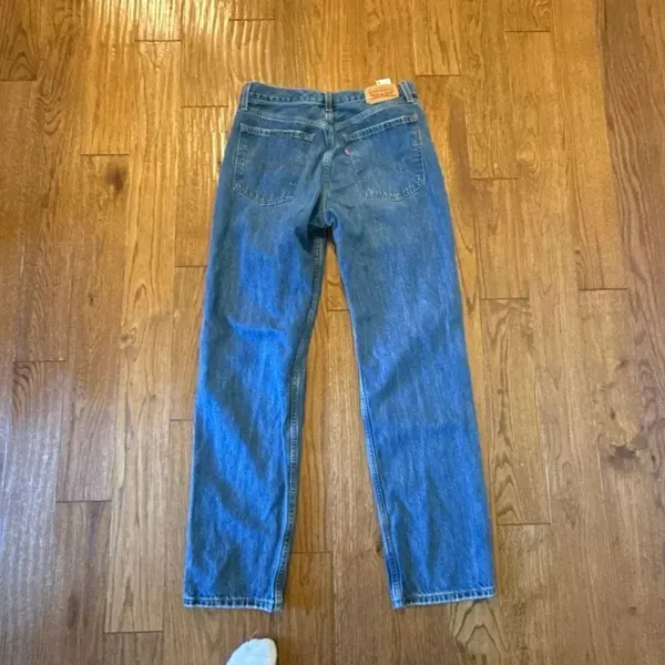 Levi’s low pro straight distressed dark wash jeans 27 - Image 13
