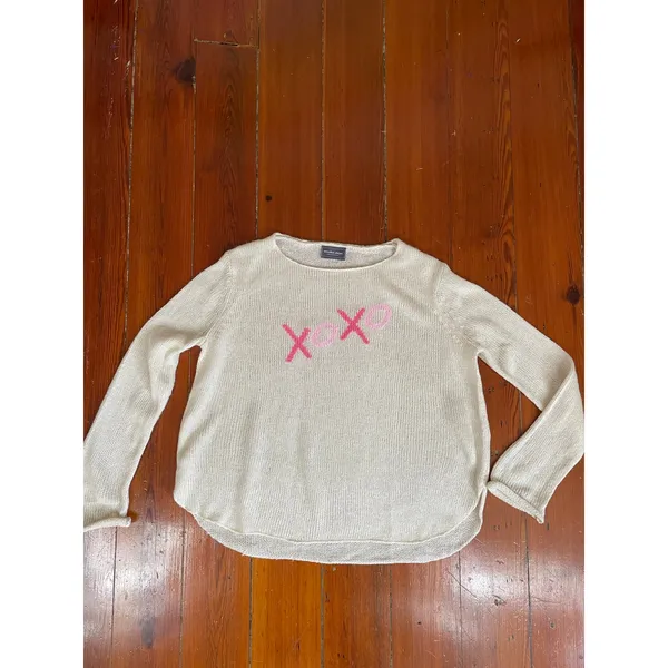 Wooden Ships XOXO Sweater Womens Small Cream Knit Slouchy Casual - Image 3