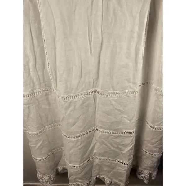 NWT Soft‎ Surroundings White Linen Lace Araminta Boho Tiered Maxi Dress 20W 20 W - Image 5