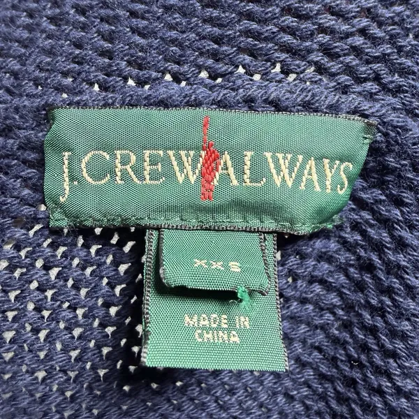 J.Crew Women's Oarsman Navy Roll Neck Sweater XXS Preppy Fisherman Knit‎ Cozy - Image 8