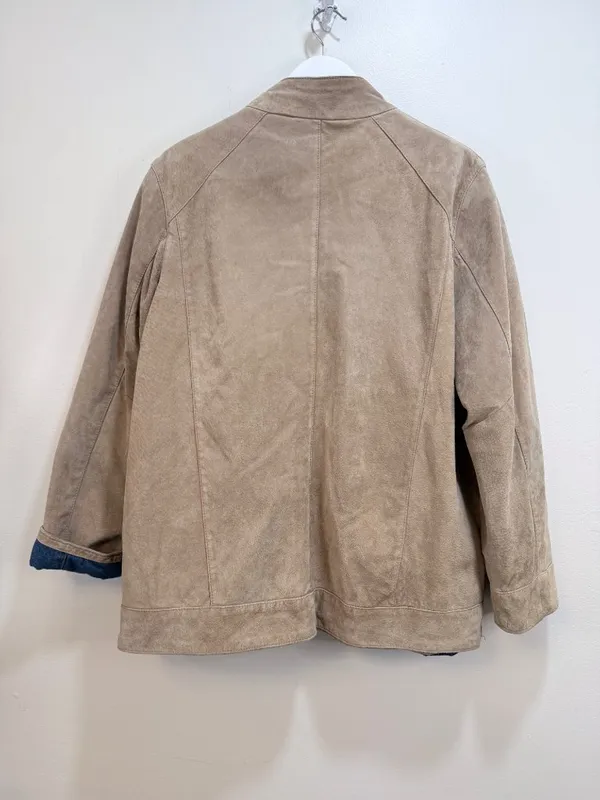 Ranch Wear Gran Chic Western Reversible Chore Barn Jacket Suede Denim XL - Image 7