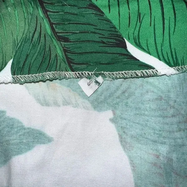Plant Mom crop top green boho monstera zip up size S - Image 3