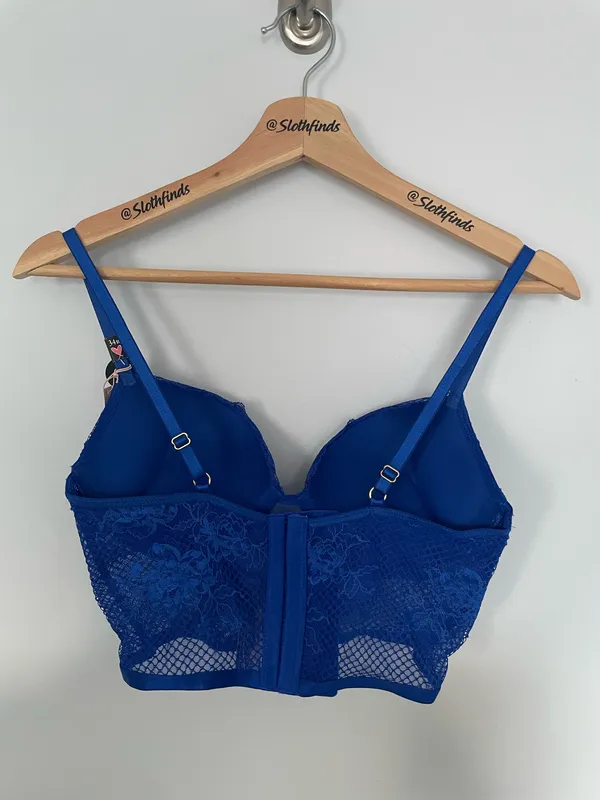 Victorias Secret Very Sexy Bombshell Strappy Fishnet Lace Push-Up Corset Top 34B - Image 8