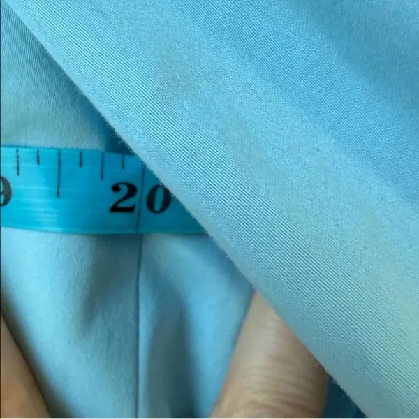 FRAME Sky Blue Oversized Poplin Blazer Jacket - Image 4