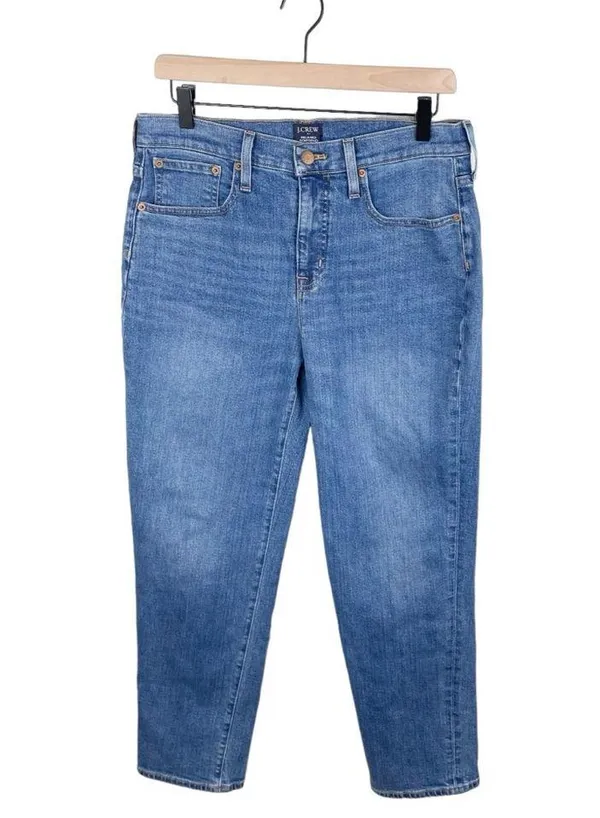 J. Crew Factory Relaxed Boyfriend Jean All-day Stretch Blue Denim BM466 Size 27 - Image 3