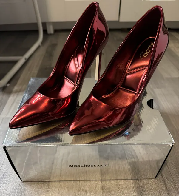 ALDO Women's Pump Heel in Metallic Red - Image 12