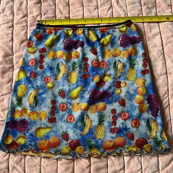 Urban Outfitters Fruit Print Mini Skirt Size XS - Image 4