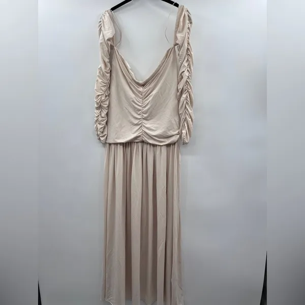 Rosetta Getty Ruched Ivory Strapless Dress - Image 5