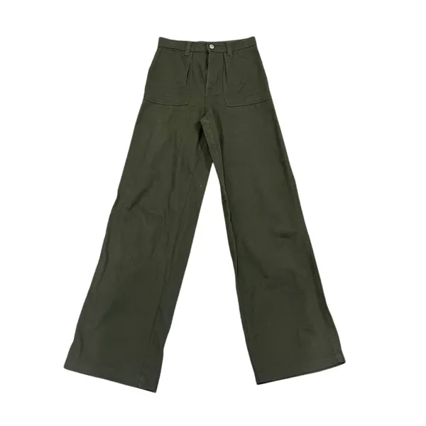 H&M Divided Women's Wide-Leg Trousers Green Size 0 Casual Pants - Image 3