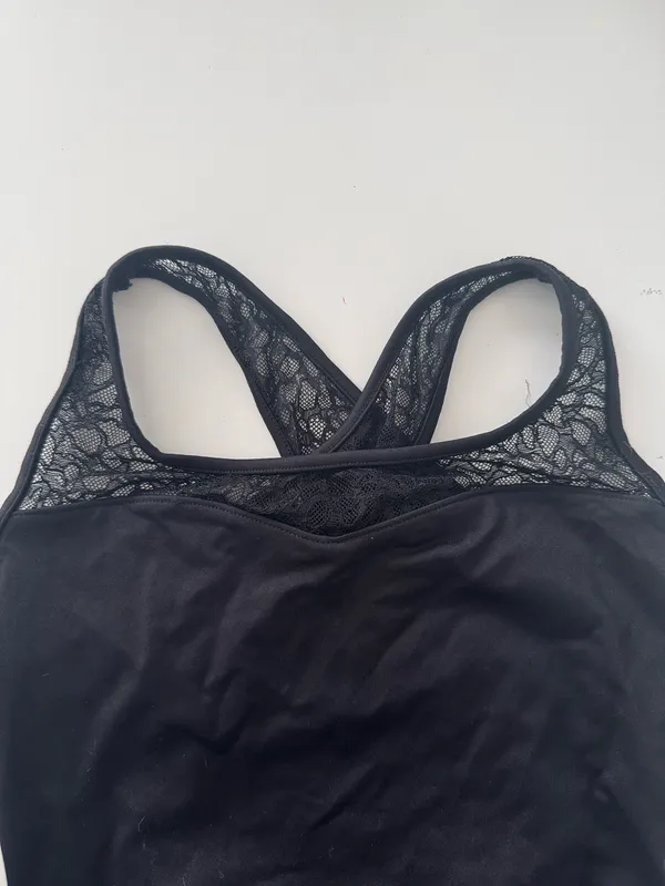 Mirella Black Lace Adult Leotard Bodysuit Small - Image 2