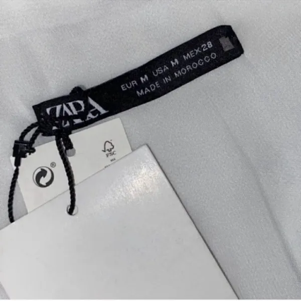 Zara White Mini Dress (Size Medium) - Image 8