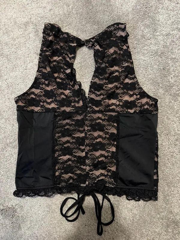 Forever 21 Black Lace Corset Top - Image 3
