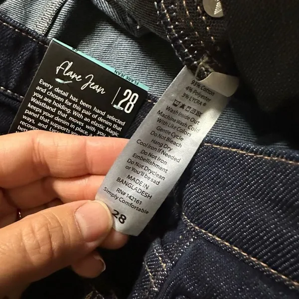NWT Lularoe dark wash flare jeans 28 - Image 6