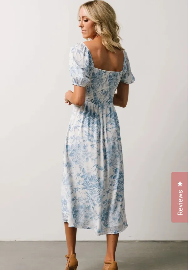 NWT Baltic Born Blue and White Floral Midi Dress - Image 3