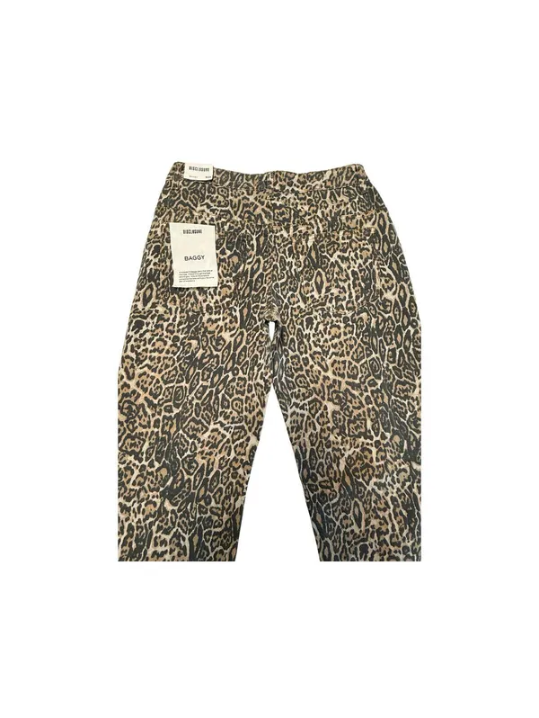 Disclosure Leopard Print Baggy Jeans Women Size 9/29 Wide Leg Y2K NWT Women’s - Image 3