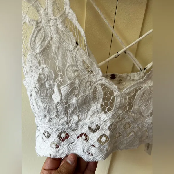 Free People FP One Intimately Adella Longline‎ Bralette White Size Small - Image 9