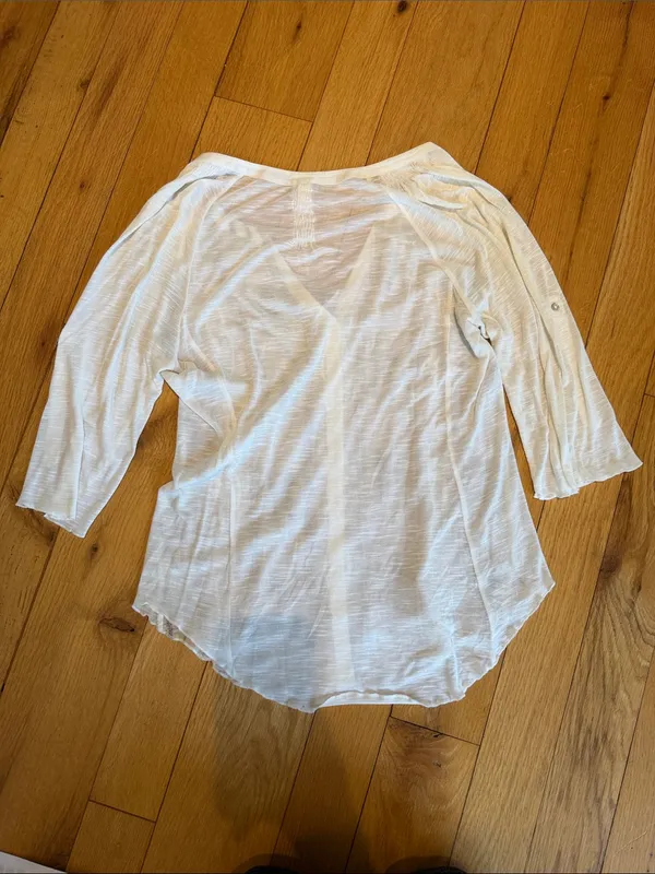 TINY BY ANTHROPOLOGIE Cotton/Silk Embroidered 3/4 Sleeve Top Small - C69-034 - Image 7