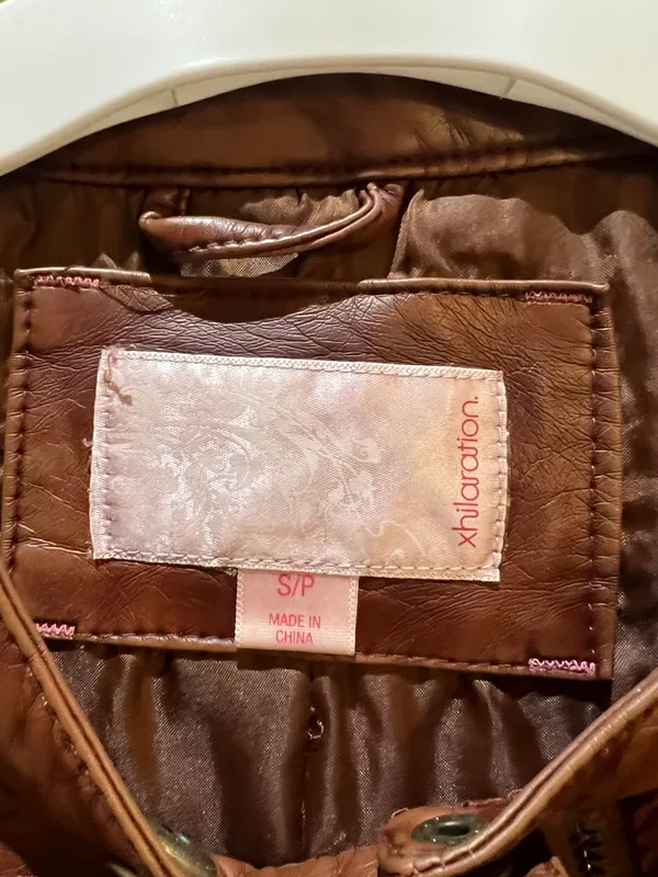 Xhilaration Leather Brown Jacket - Image 2