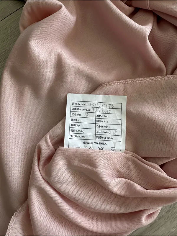 Satin Square Neckline Mini Dress Pink Size 4 NWT - Image 5