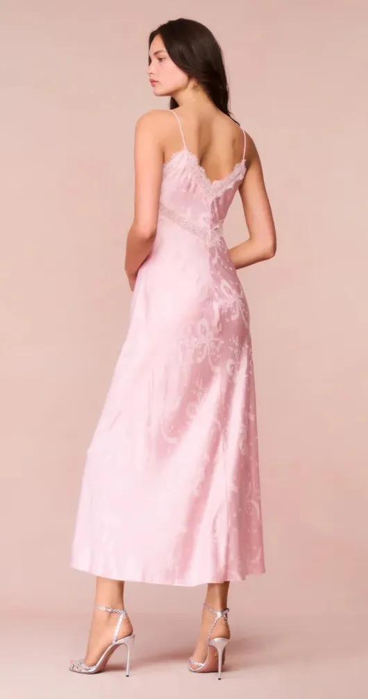Love Shack Fancy Serita Bow Jacquard Maxi Dress - Image 2