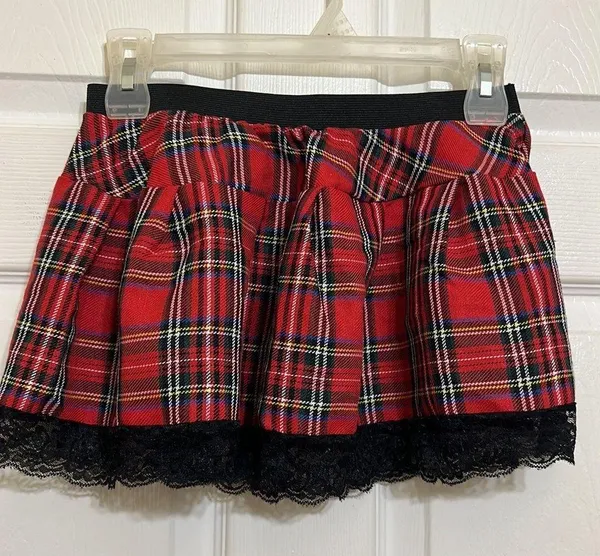 Avidlove Plaid High Waist Pleated Mini Skirt - Image 4