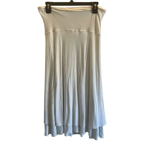 Lucy white stretchy midi skirt layered dancer Medium loungewear comfortable - Image 3